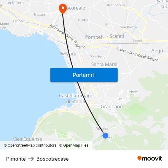 Pimonte to Boscotrecase map