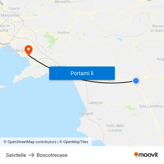 Salvitelle to Boscotrecase map