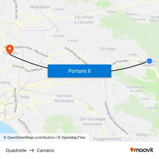 Quadrelle to Caivano map