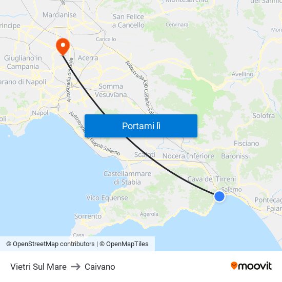 Vietri Sul Mare to Caivano map