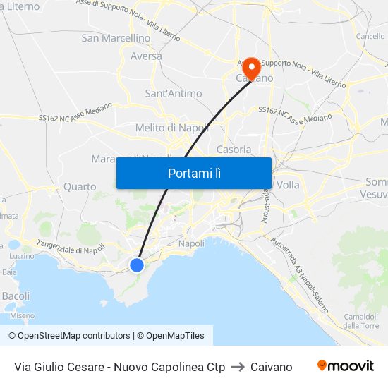 Via Giulio Cesare - Nuovo Capolinea Ctp to Caivano map