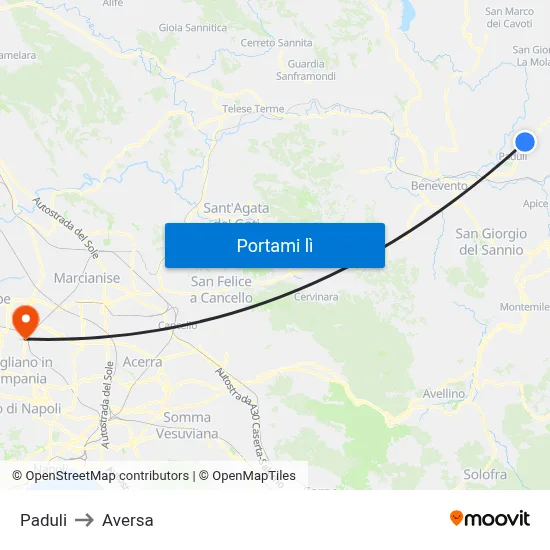 Paduli to Aversa map