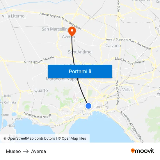 Museo to Aversa map