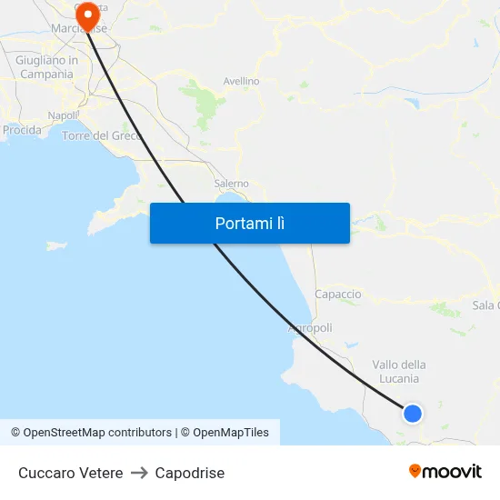 Cuccaro Vetere to Capodrise map