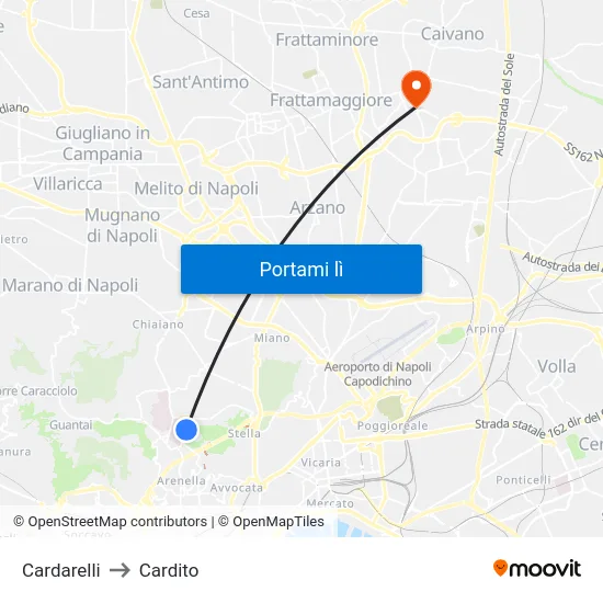 Cardarelli to Cardito map