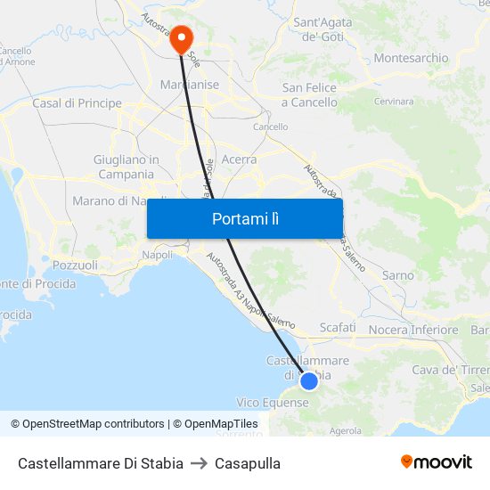 Castellammare Di Stabia to Casapulla map