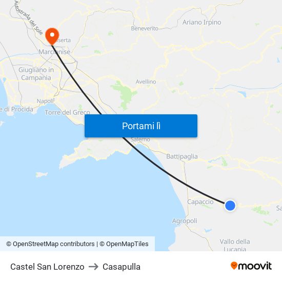 Castel San Lorenzo to Casapulla map