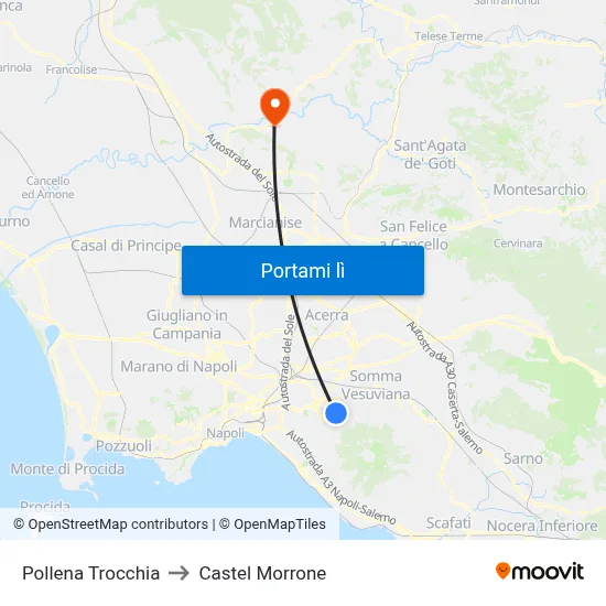 Pollena Trocchia to Castel Morrone map
