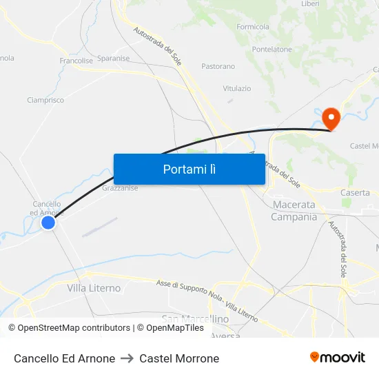Cancello Ed Arnone to Castel Morrone map