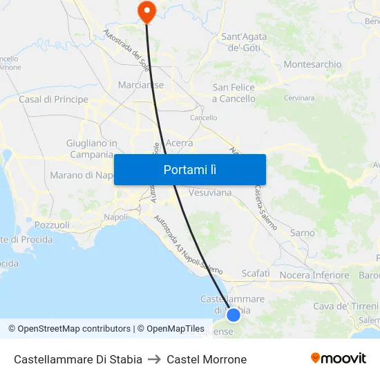 Castellammare Di Stabia to Castel Morrone map