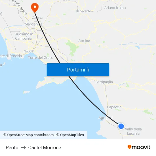 Perito to Castel Morrone map