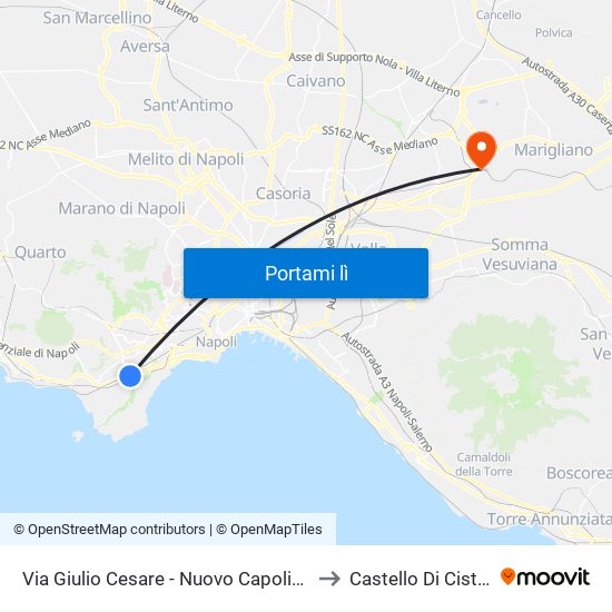 Via Giulio Cesare - Nuovo Capolinea Ctp to Castello Di Cisterna map