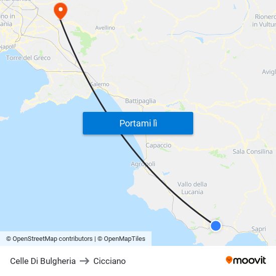 Celle Di Bulgheria to Cicciano map