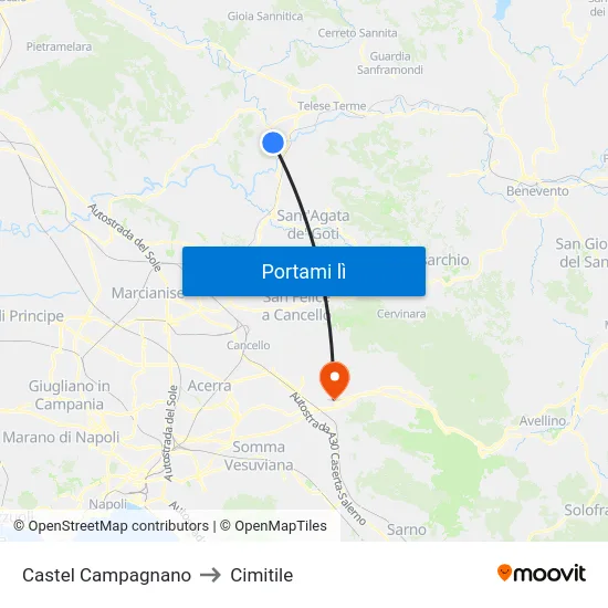 Castel Campagnano to Cimitile map