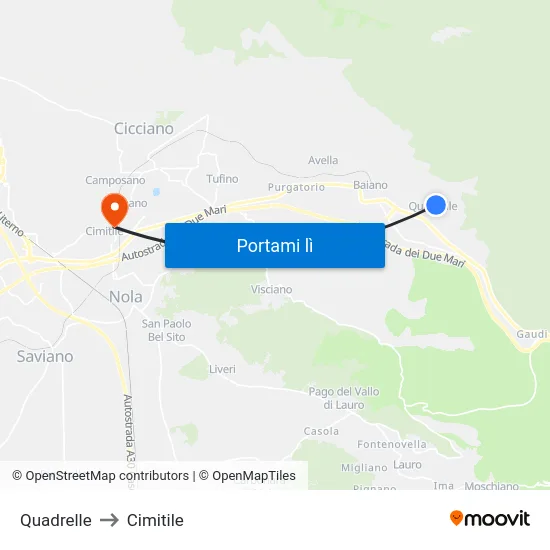 Quadrelle to Cimitile map