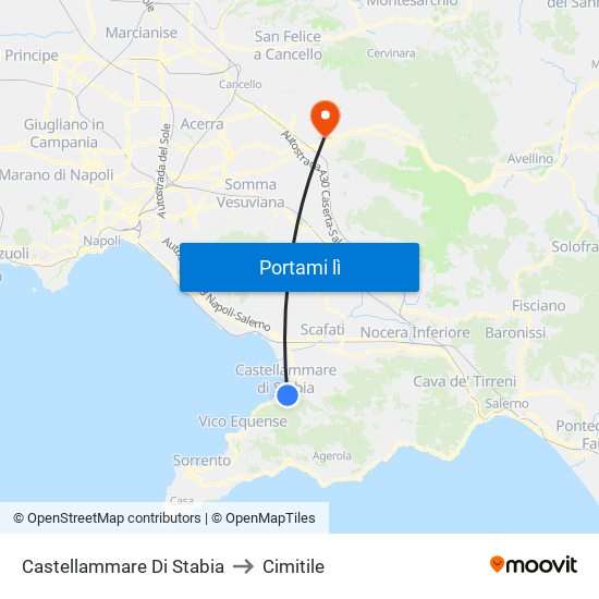 Castellammare Di Stabia to Cimitile map