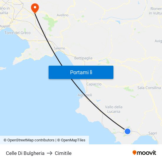 Celle Di Bulgheria to Cimitile map