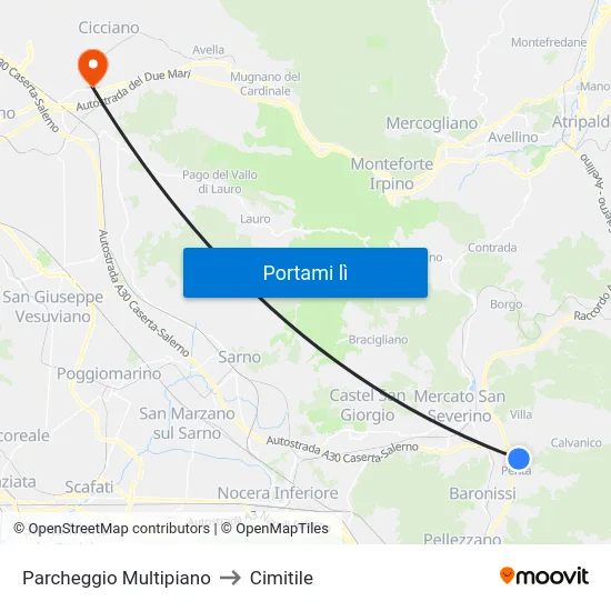 Parcheggio Multipiano to Cimitile map