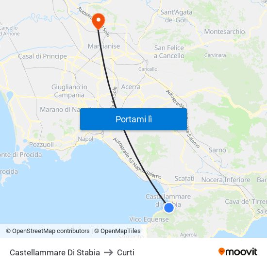 Castellammare Di Stabia to Curti map