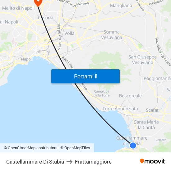 Castellammare Di Stabia to Frattamaggiore map