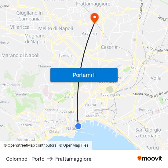 Colombo - Porto to Frattamaggiore map