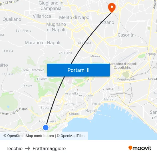Tecchio to Frattamaggiore map