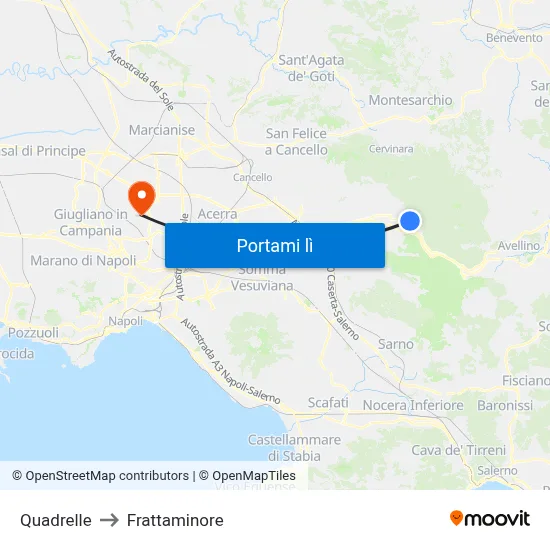 Quadrelle to Frattaminore map