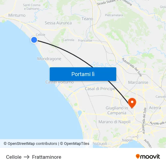 Cellole to Frattaminore map