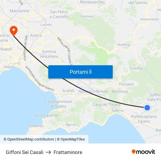 Giffoni Sei Casali to Frattaminore map