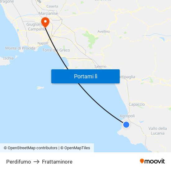 Perdifumo to Frattaminore map