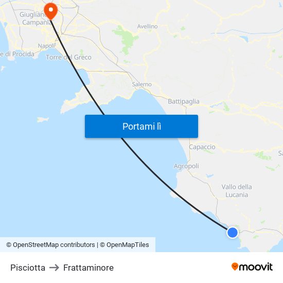 Pisciotta to Frattaminore map