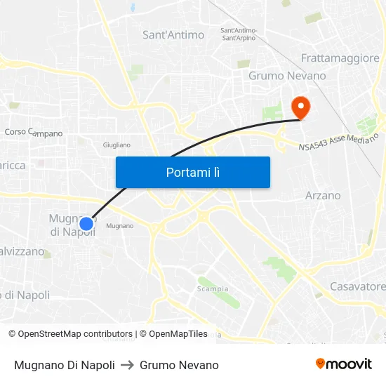 Mugnano Di Napoli to Grumo Nevano map