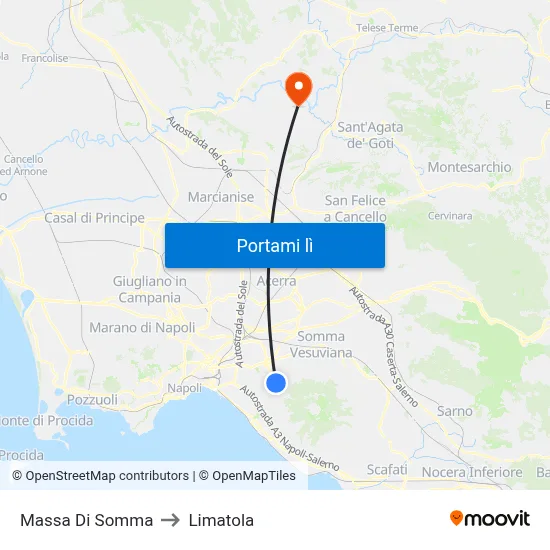 Massa Di Somma to Limatola map