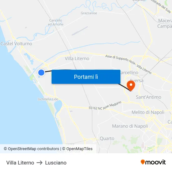 Villa Literno to Lusciano map