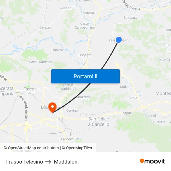 Frasso Telesino to Maddaloni map