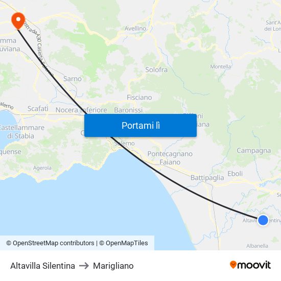 Altavilla Silentina to Marigliano map
