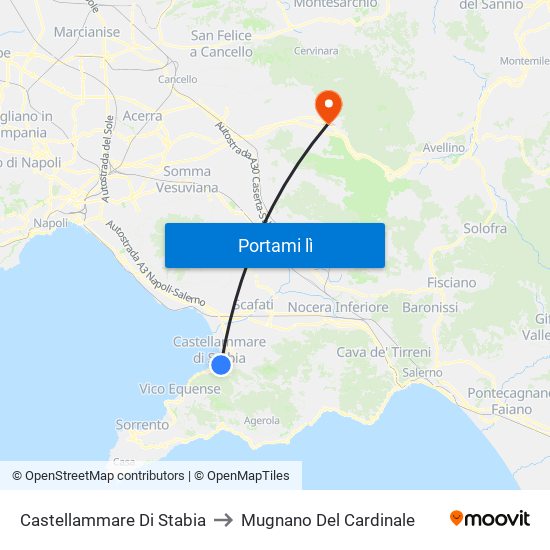 Castellammare Di Stabia to Mugnano Del Cardinale map