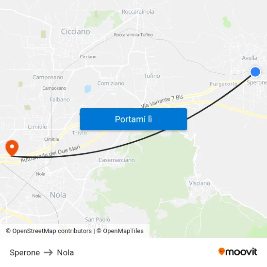 Sperone to Nola map
