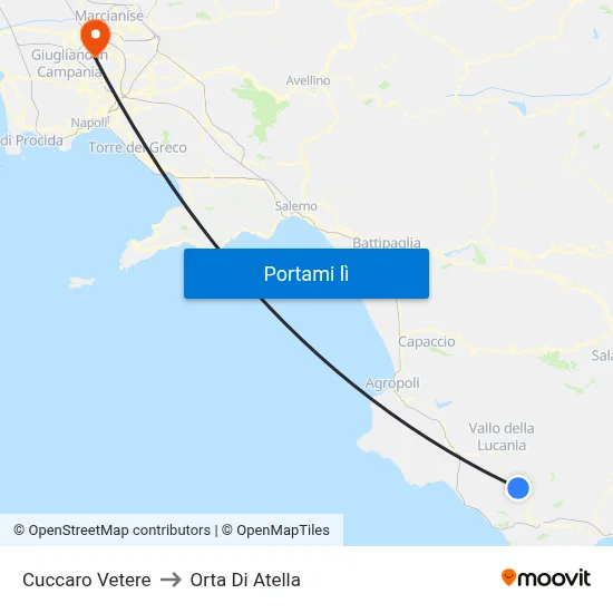 Cuccaro Vetere to Orta Di Atella map