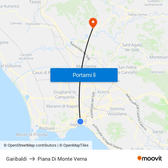 Garibaldi to Piana Di Monte Verna map