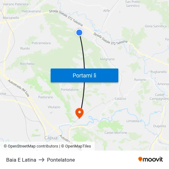 Baia E Latina to Pontelatone map