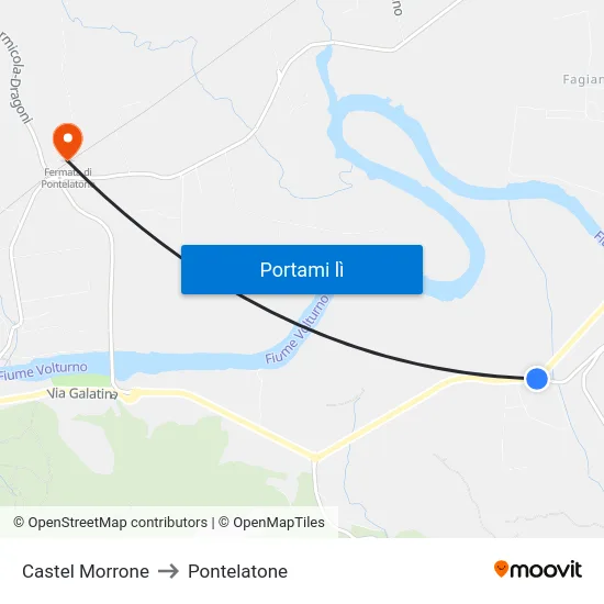 Castel Morrone to Pontelatone map