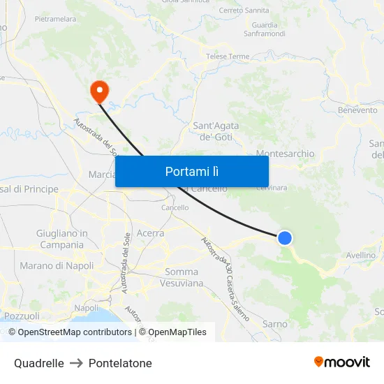 Quadrelle to Pontelatone map