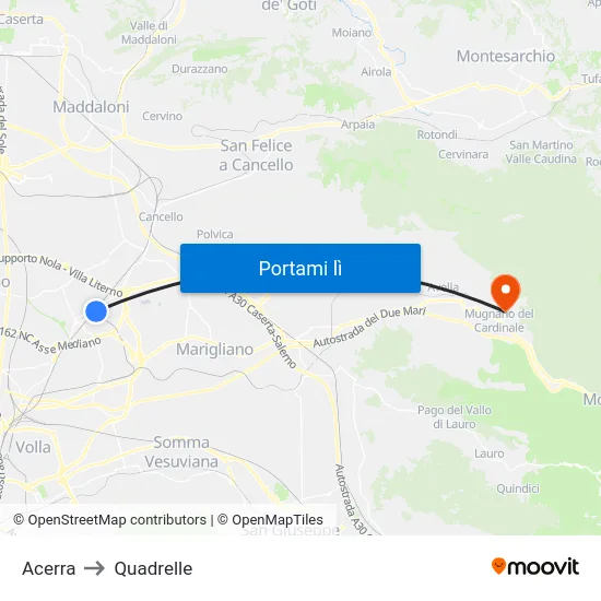 Acerra to Quadrelle map