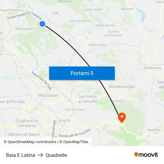Baia E Latina to Quadrelle map