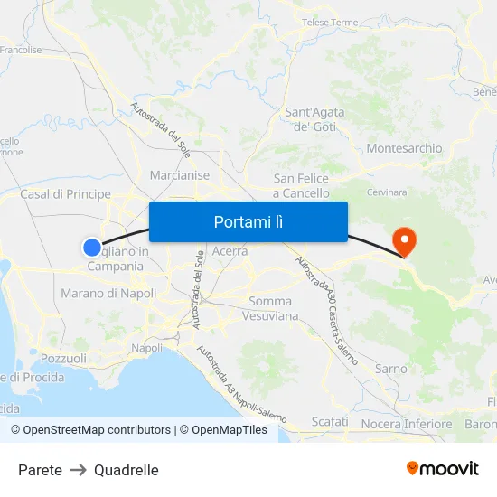 Parete to Quadrelle map