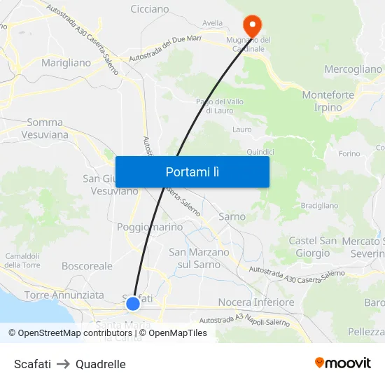 Scafati to Quadrelle map