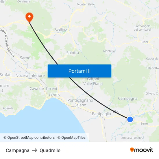 Campagna to Quadrelle map