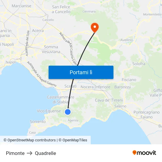Pimonte to Quadrelle map