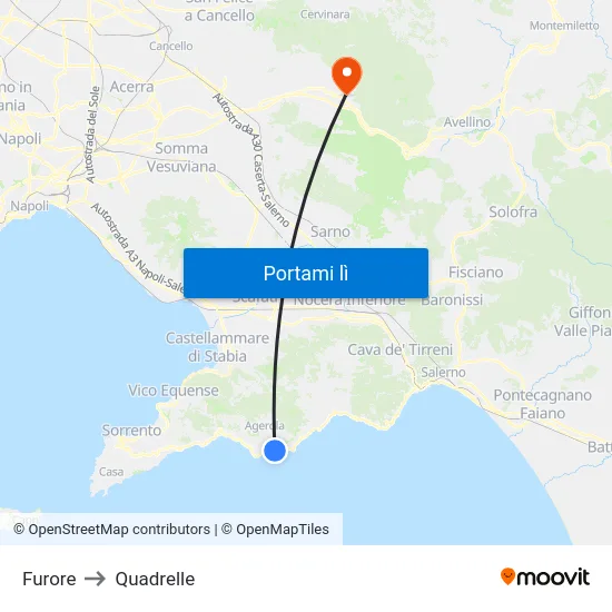 Furore to Quadrelle map